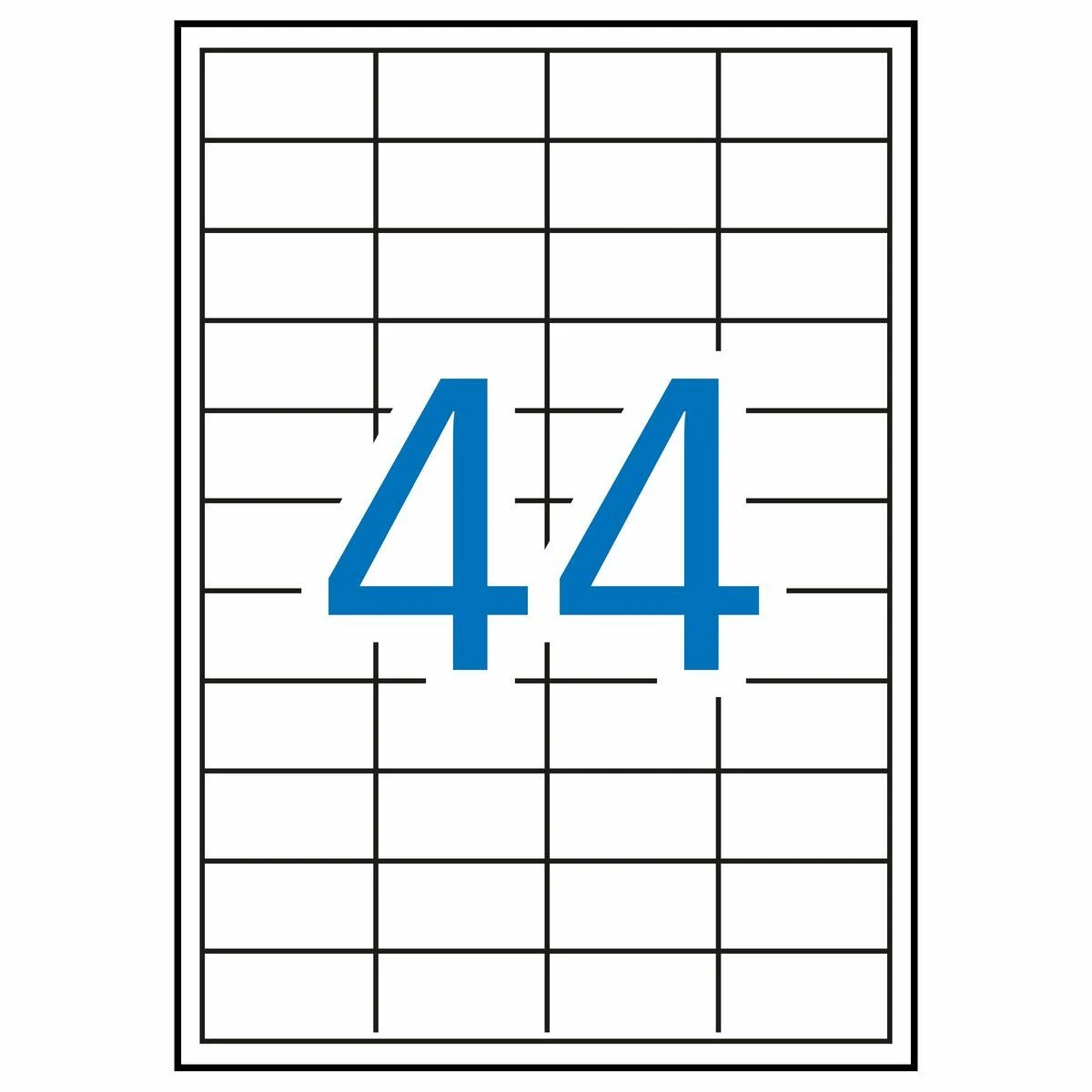 Lipnios etiketės Apli, A4, 48.5×25.4mm, 44 etiketės lape, 100 lapų