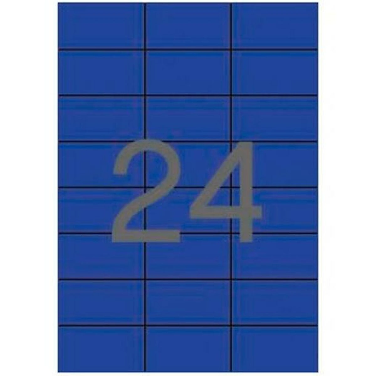 Lipnios etiketės Apli, A4, 70x37mm, 24 etiketės lape, 20 lapų, mėlynos spalvos