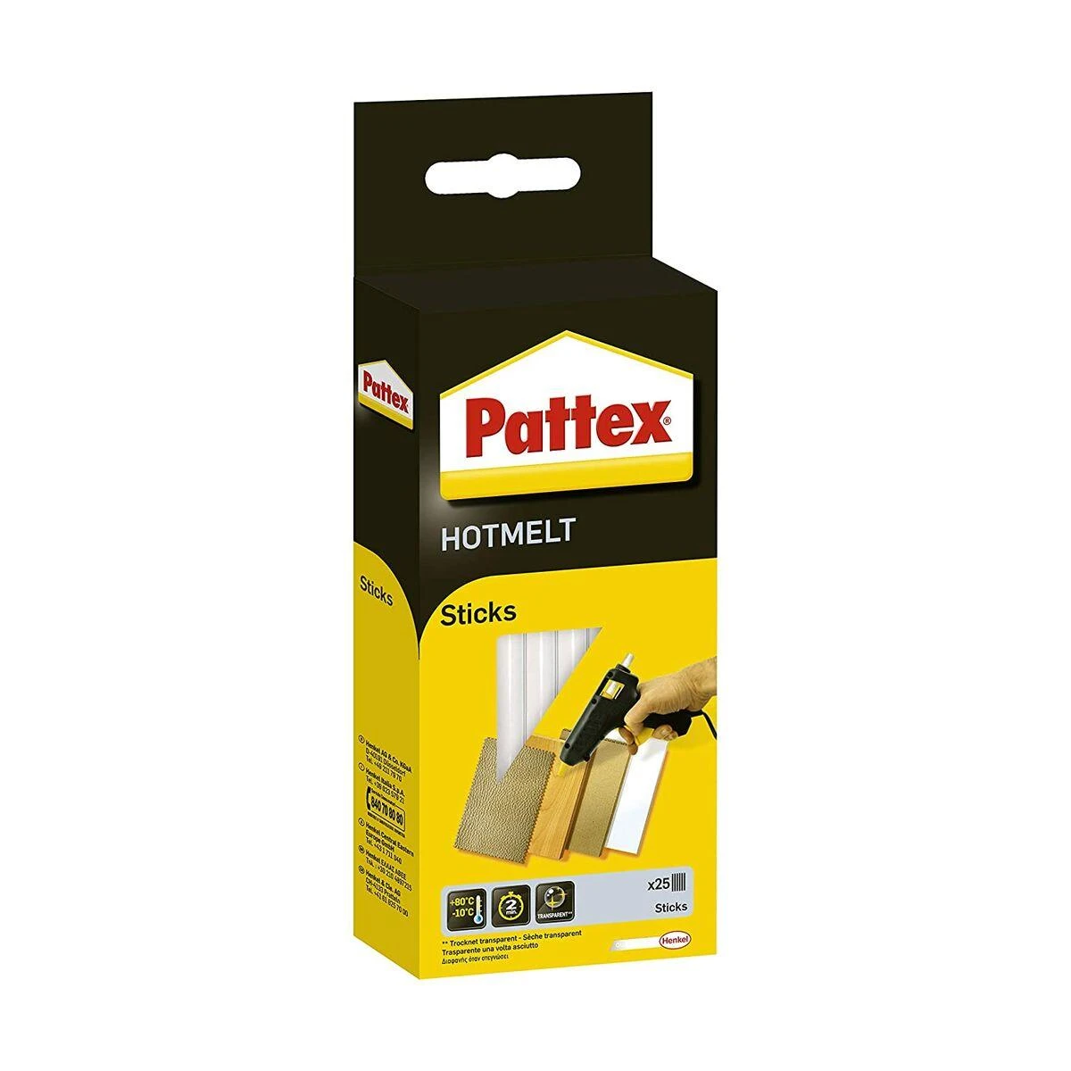 Pattex klijų lazdelės 11 mm x 200 mm, balta, 25 vnt.