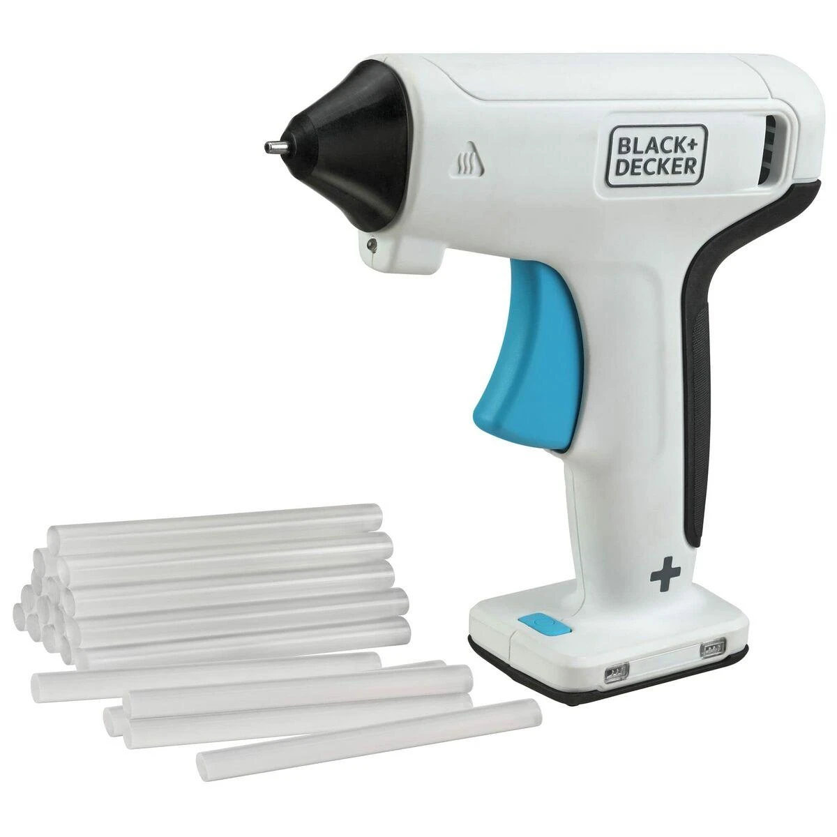 Black & Decker Juodas & Decker Klijų pistoletas Juodas & Decker BCGL115-XJ; 3,6 V; 1x1,5 Ah akum.