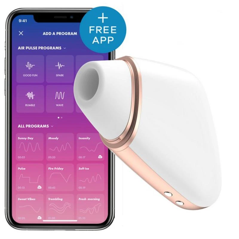 SATISFYER MEILĖS TRIKAMPIS CONNECT APP Juodas