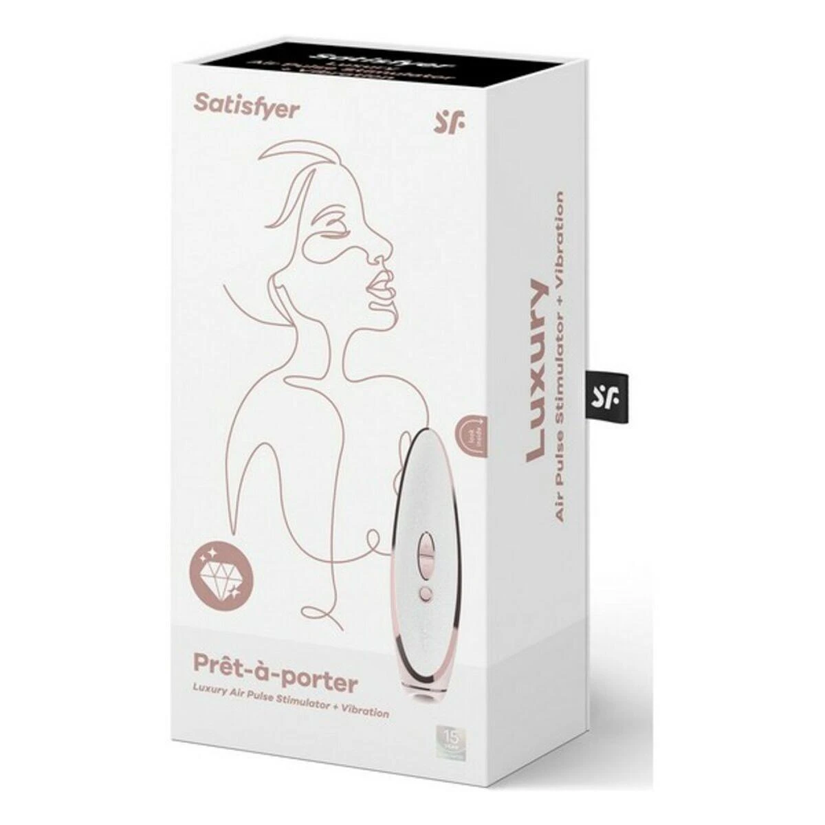 Satisfyer oro impulsų vibratorius Luxury Pret-a-Porter, rožinis auksas