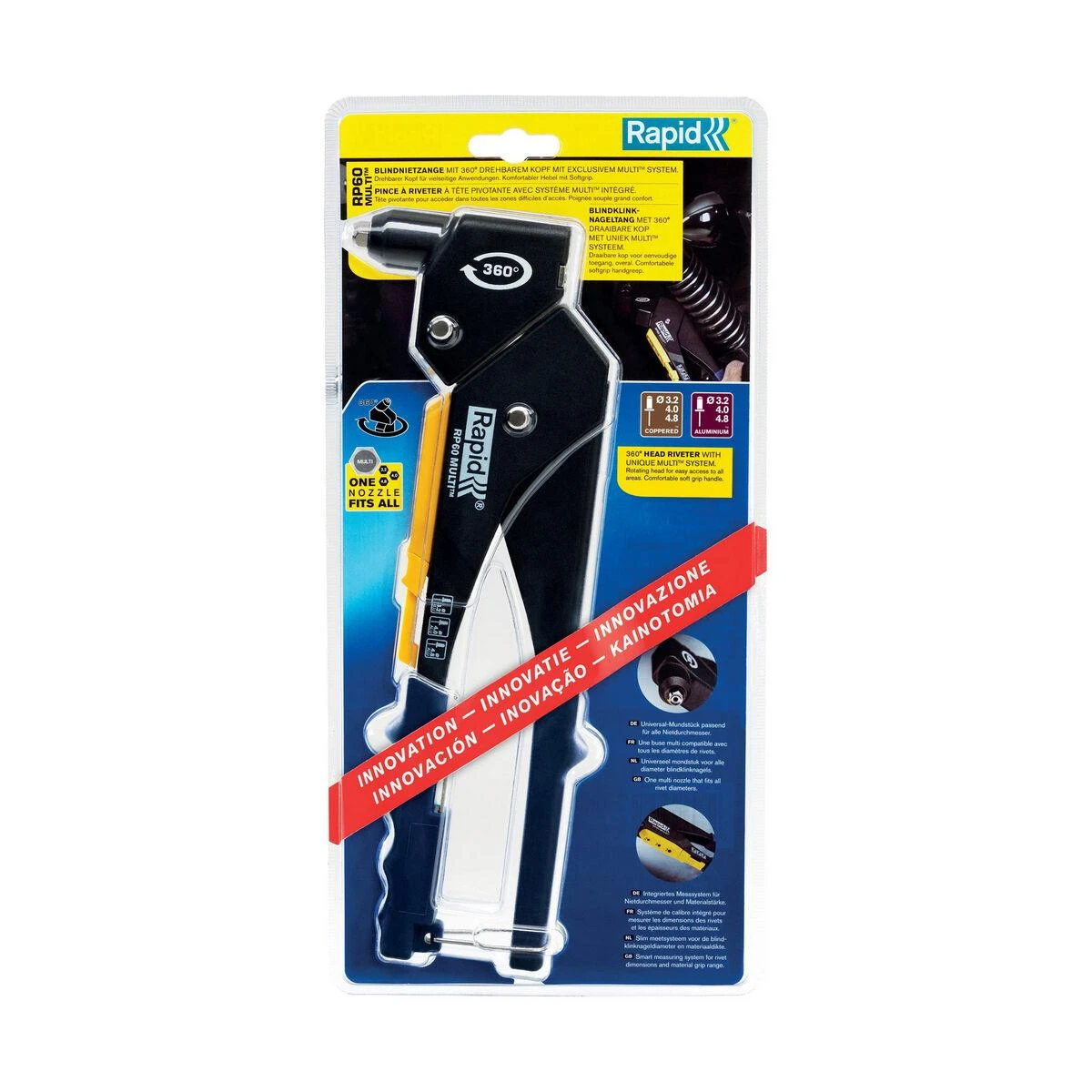 Kniediklis RP60 MULTI 360° pasukama galvute, Rapid