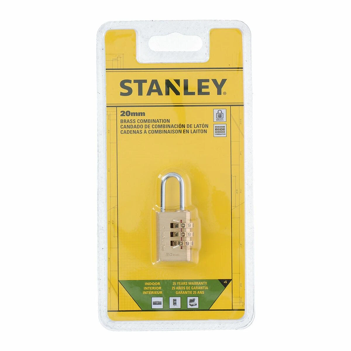 Stanley Pakabinama spyna 3 skaitmenų 20mm