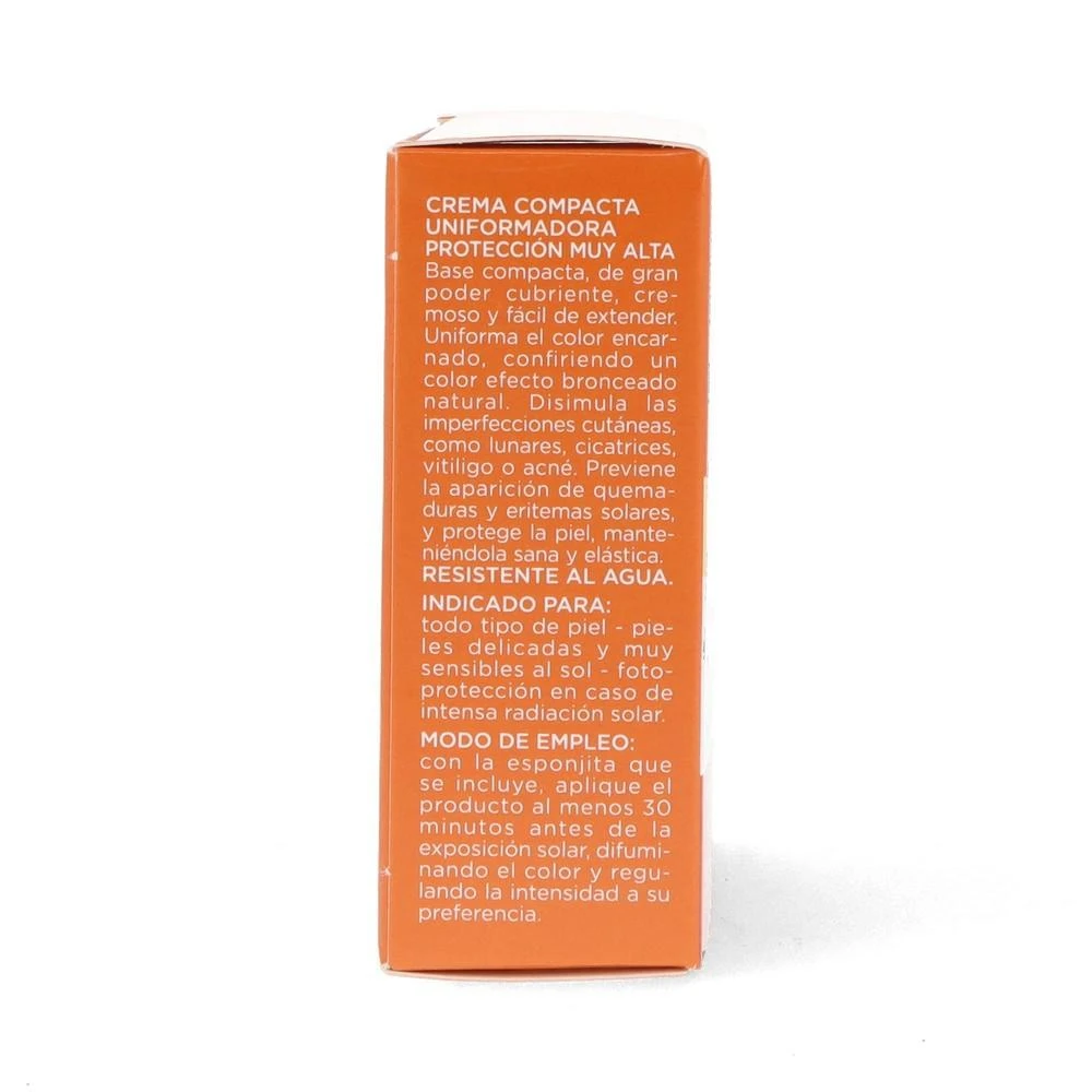 kreminis makiažo pagrindas su apsauga nuo saulės Rilastil Sun System Uniform Compact Kreminis Spf50+ atspalvis 01 rusvai gelsvas 10g