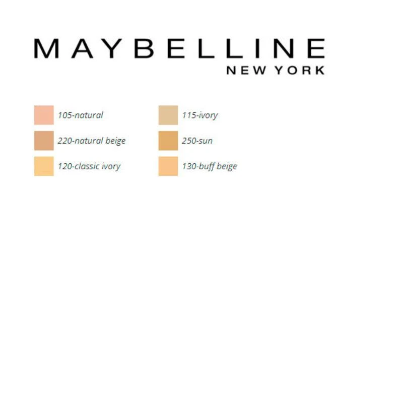 Maybelline Fit Me matinė pudra 130 Buff rusvai gelsvas