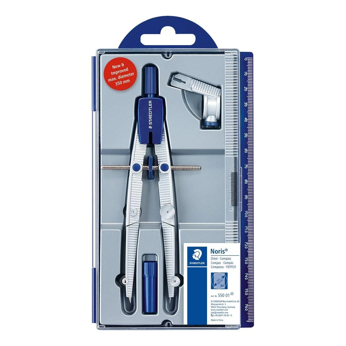 STAEDTLER Schulzirkel Noris Club sidabrinis
