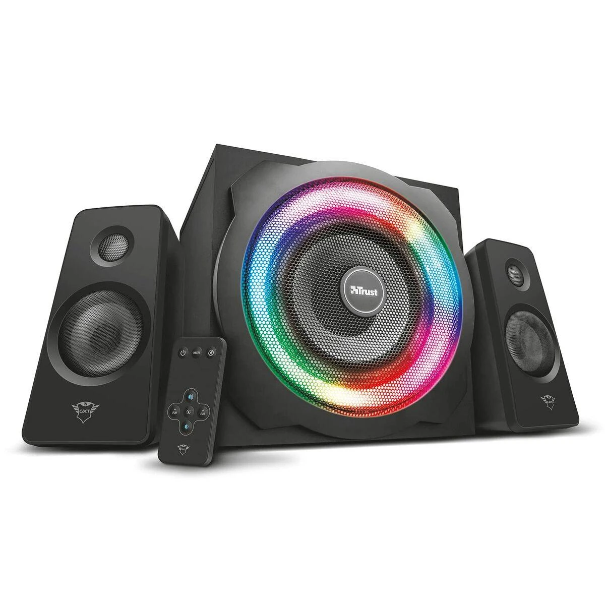 Kompiuterio kolonėlės Speaker Set Trust GXT 629 Tytan 2.1 RGB 22944 (2.1, juodos spalvos)