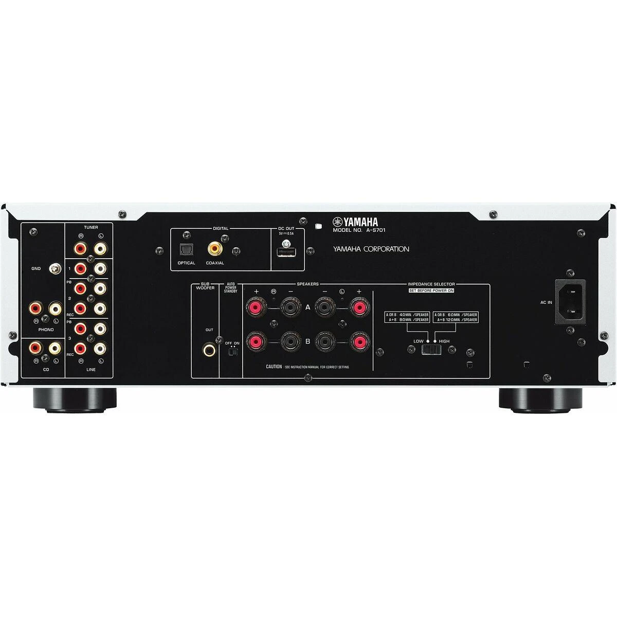 Yamaha A-S701 amplifier (sidabrinis)