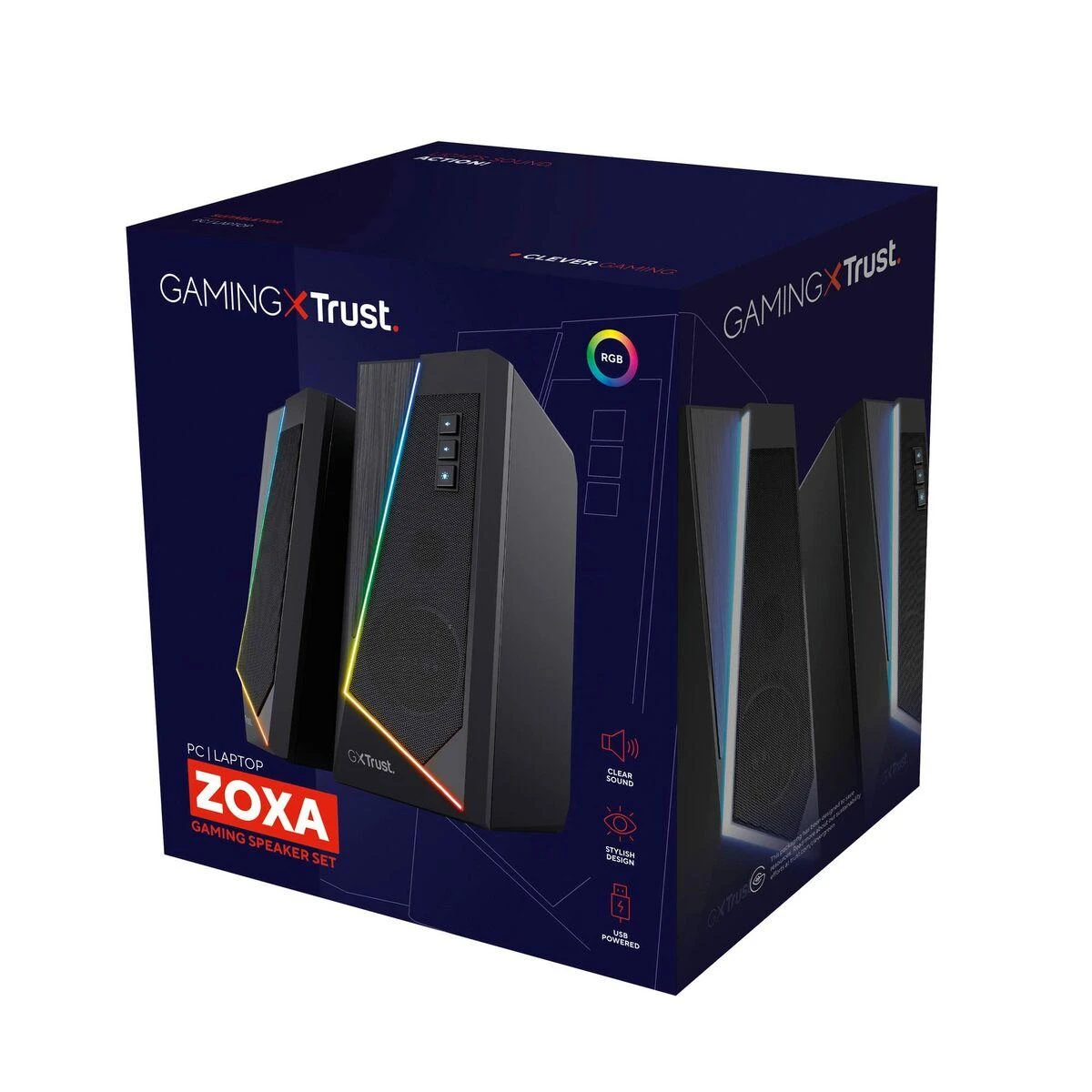 Kompiuterio kolonėlės TRUST GXT 609 Zoxa RGB Illuminated kolonėlės