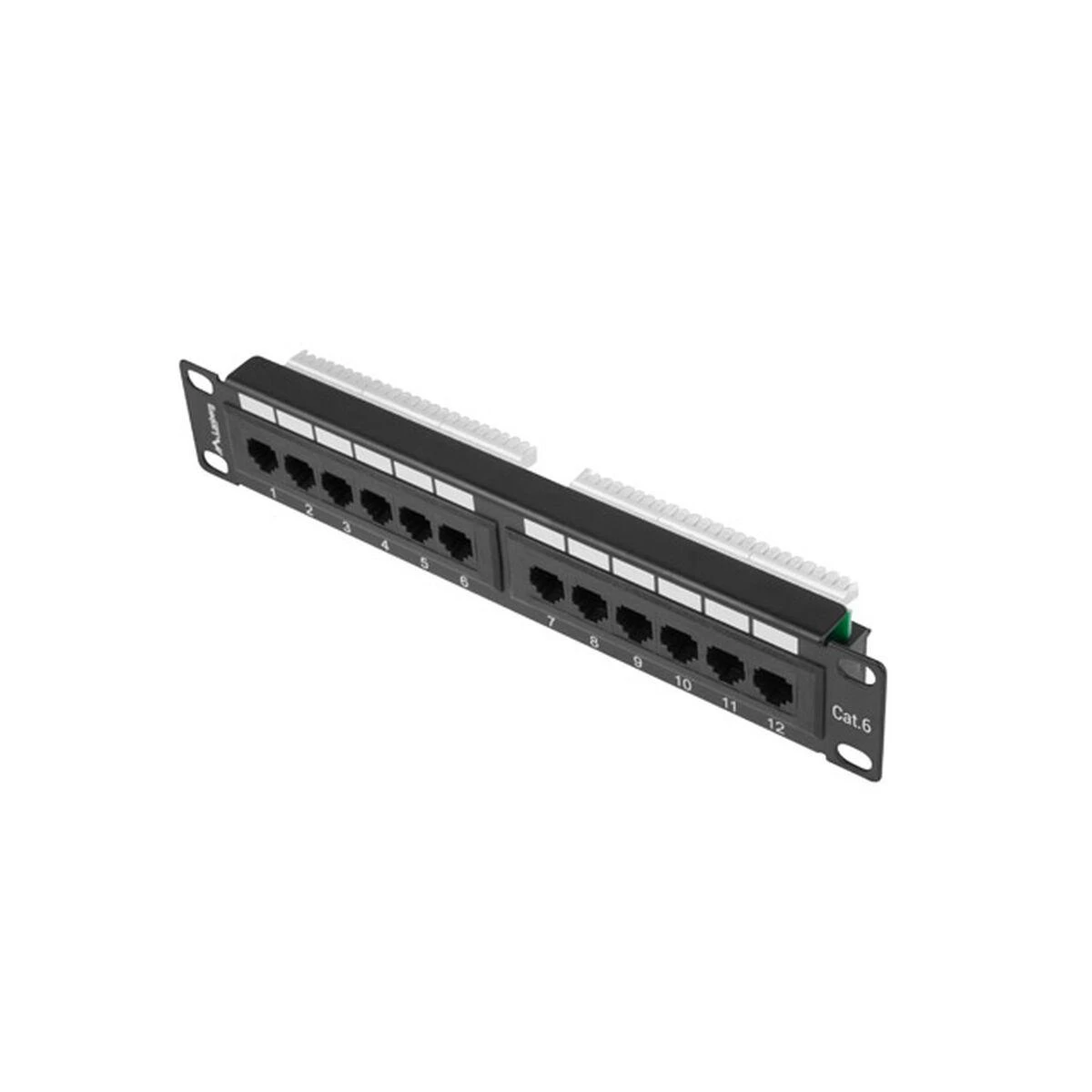 LANBERG PPU6-9012-B Patch Panel 10 colių 12 prievadų 1U cat.6 juoda