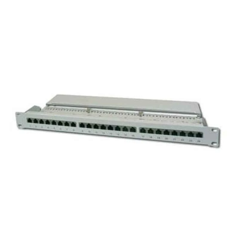 Assmann Electronic DIGITUS Patch Panel 19inch 24Port Cat6 ekranuotas pilkas RAL7035 kabelio montavimas apie LSA