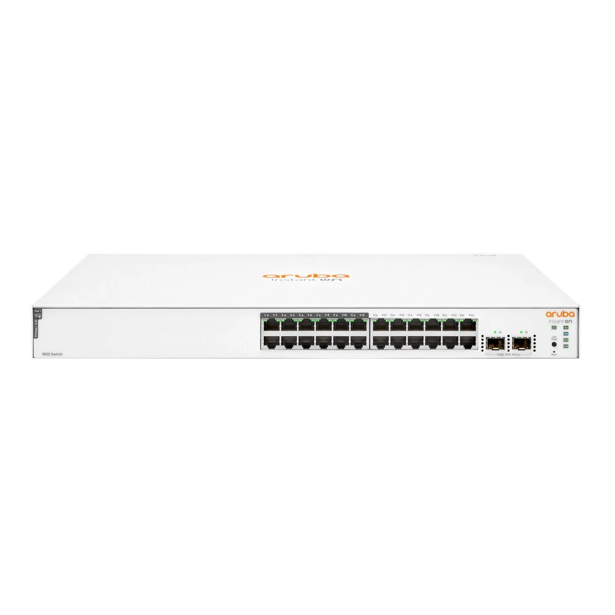 Šakotuvas „Hewlett Packard“ (HP) „HPE Networking Instant On 1830“ 26 prievadų „PoE+“ jungtis [24x Gigabit LAN, 2x SFP, „PoE+ 195W“]