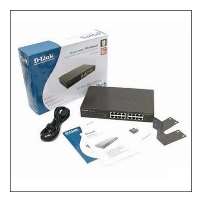 Šakotuvas D-Link DLINK 16xRJ45 10/100 nevaldomas 16 prievadų jungiklis 2 MB 100 MB, galima integruoti
