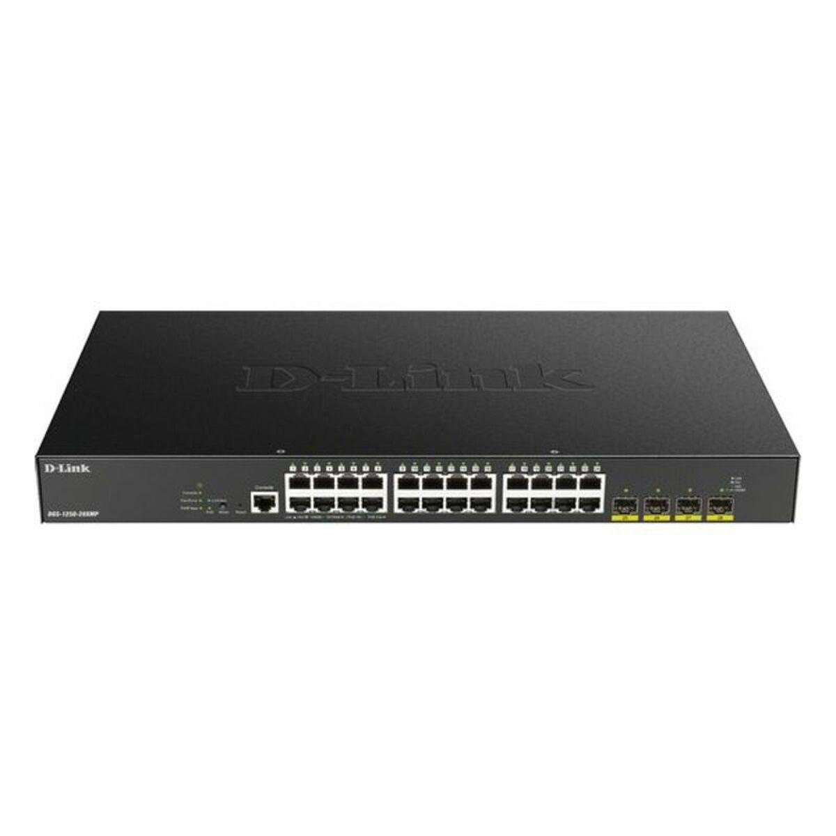 Šakotuvas D-LINK 28 prievadų išmanusis valdomas PoE+ gigabito komutatorius 4x 10G