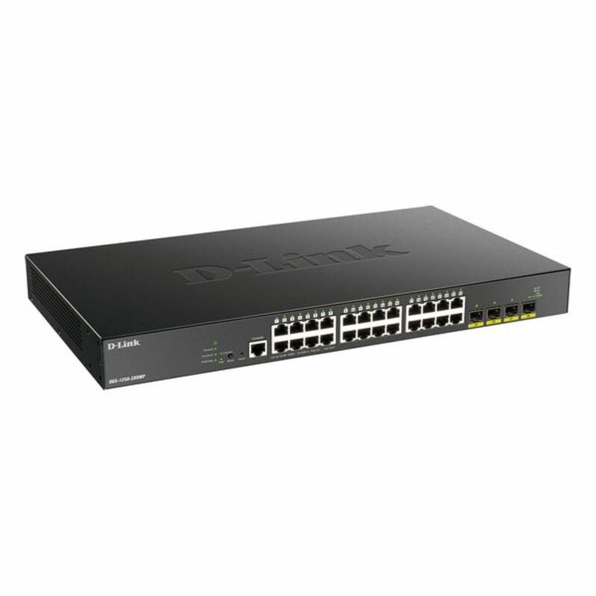 Šakotuvas D-LINK 28 prievadų išmanusis valdomas PoE+ gigabito komutatorius 4x 10G