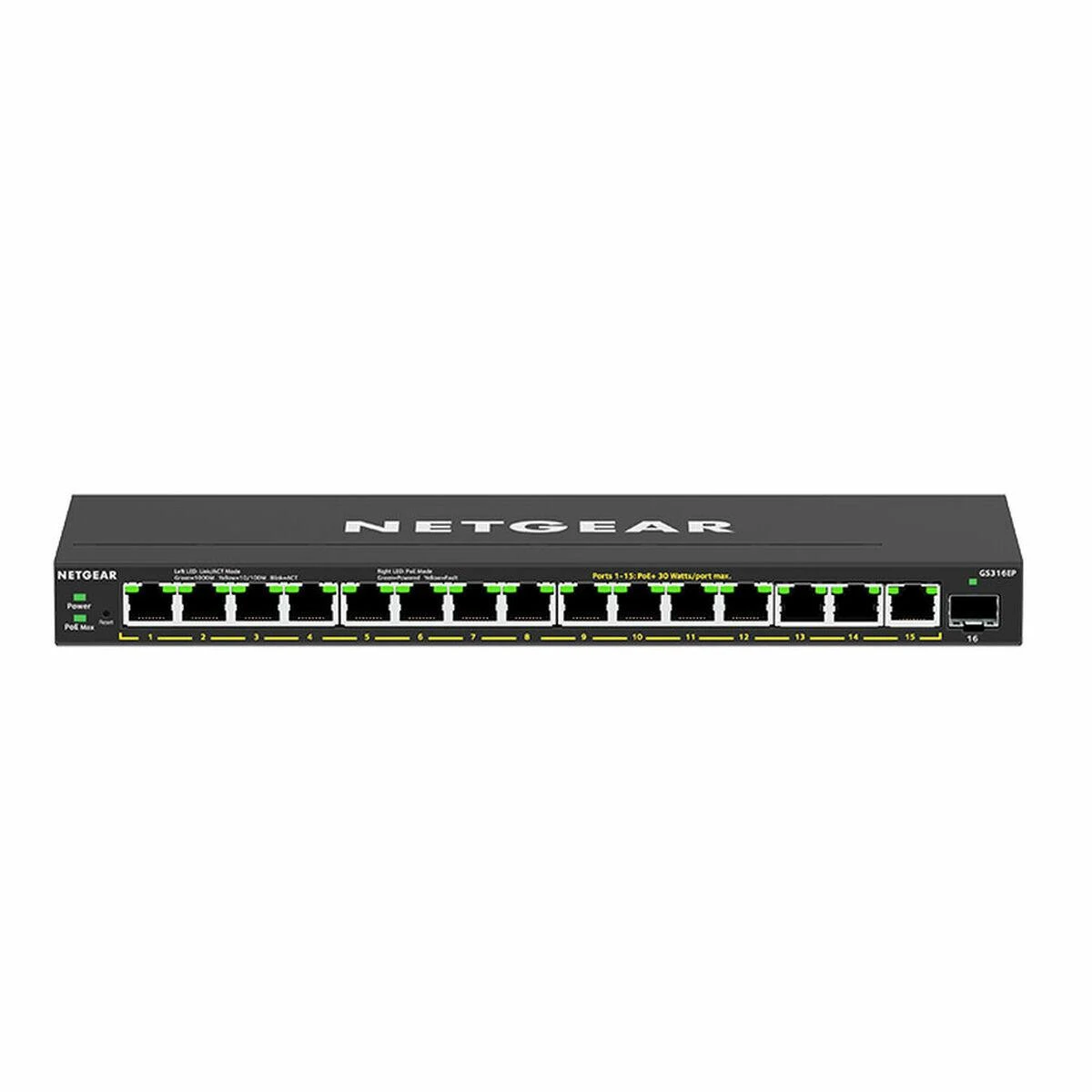 Šakotuvas NETGEAR 16PT GE Plus jungiklis su POE+