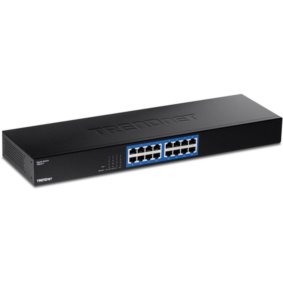 Šakotuvas TRENDNET 16 prievadų Gigabit Switch Rack laikiklis
