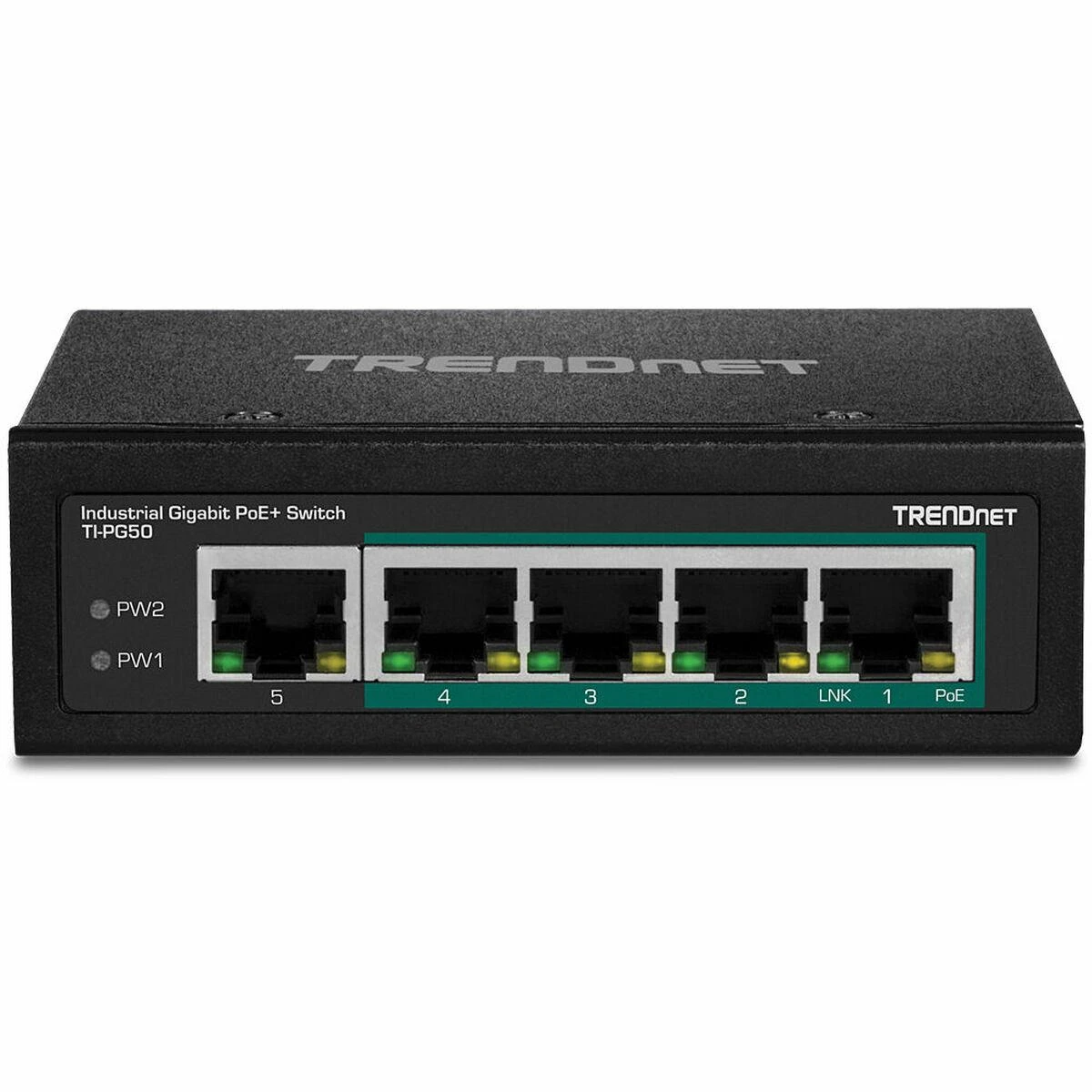 Šakotuvas Trendnet 5-PORT INDUSTRIAL GIGABIT POE+ - DIN-RAIL SWITCH