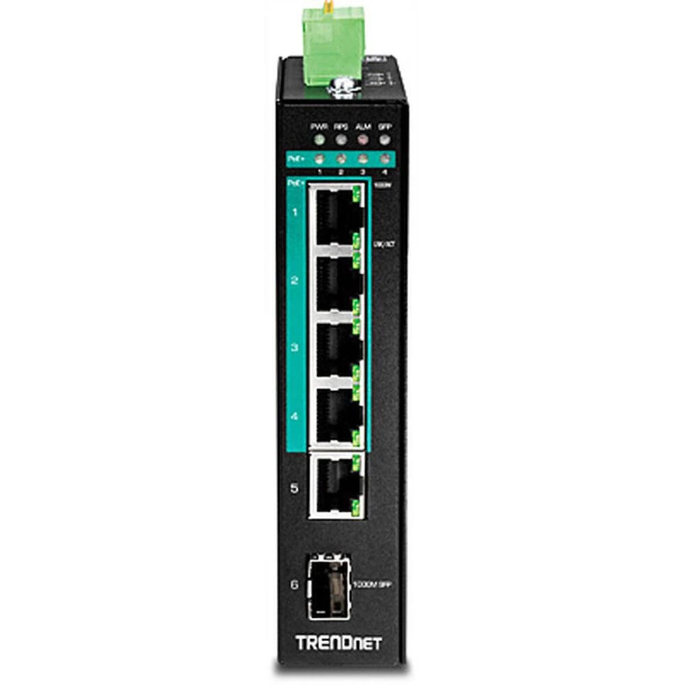 Šakotuvas Carruzzo Trendnet TI-PG541i Valdomas L2+ Gigabit Ethernet (10/100/1000) Maitinimas per Eternetą (PoE) Juoda