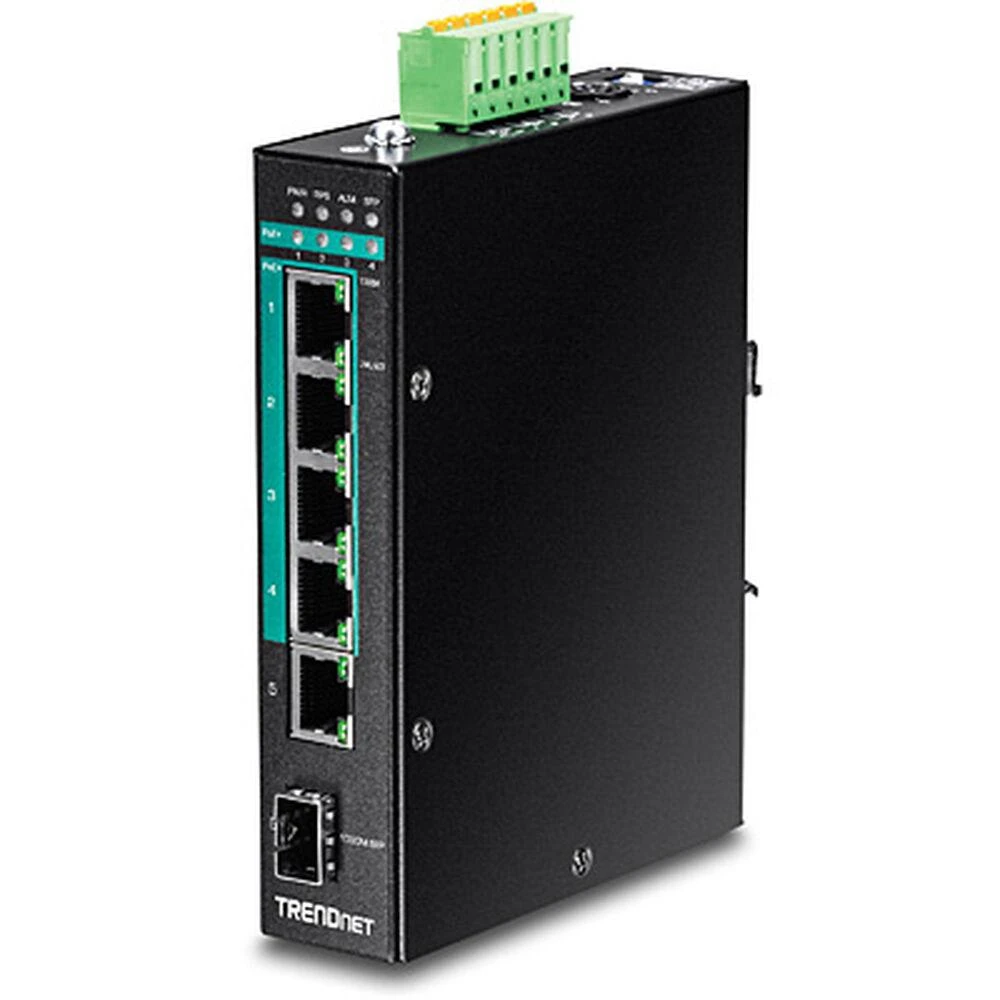 Šakotuvas Carruzzo Trendnet TI-PG541i Valdomas L2+ Gigabit Ethernet (10/100/1000) Maitinimas per Eternetą (PoE) Juoda