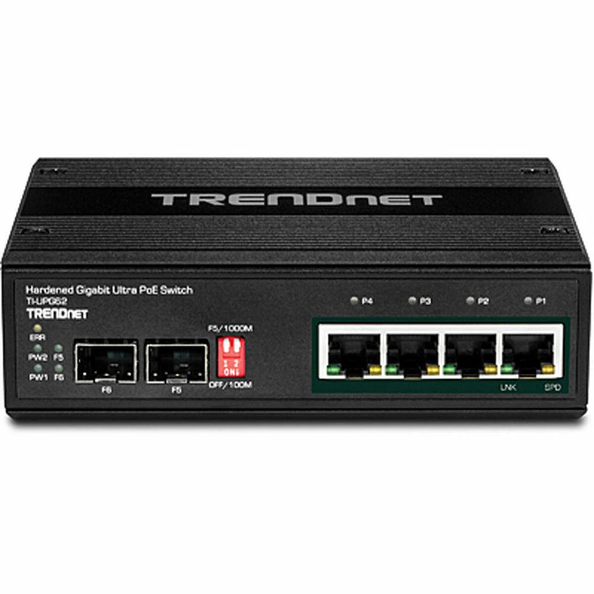 Šakotuvas Carruzzo Trendnet TI-UPG62 tinklo komutatorius Ne-valdomas L2 Gigabit Ethernet (10/100/1000) Maitinimas per Eternetą (PoE) Juoda