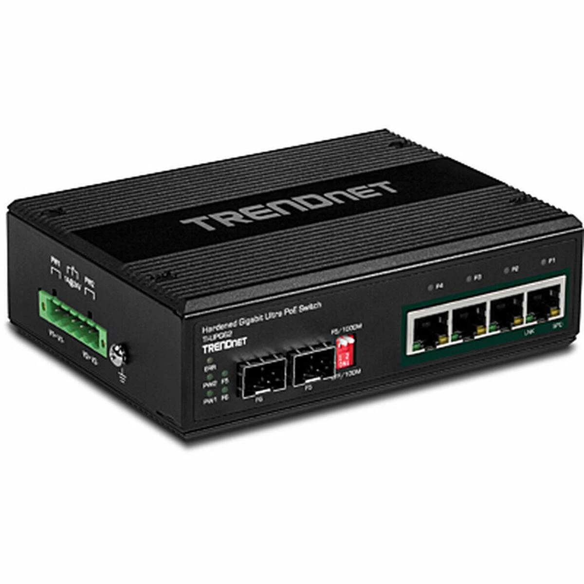 Šakotuvas Carruzzo Trendnet TI-UPG62 tinklo komutatorius Ne-valdomas L2 Gigabit Ethernet (10/100/1000) Maitinimas per Eternetą (PoE) Juoda