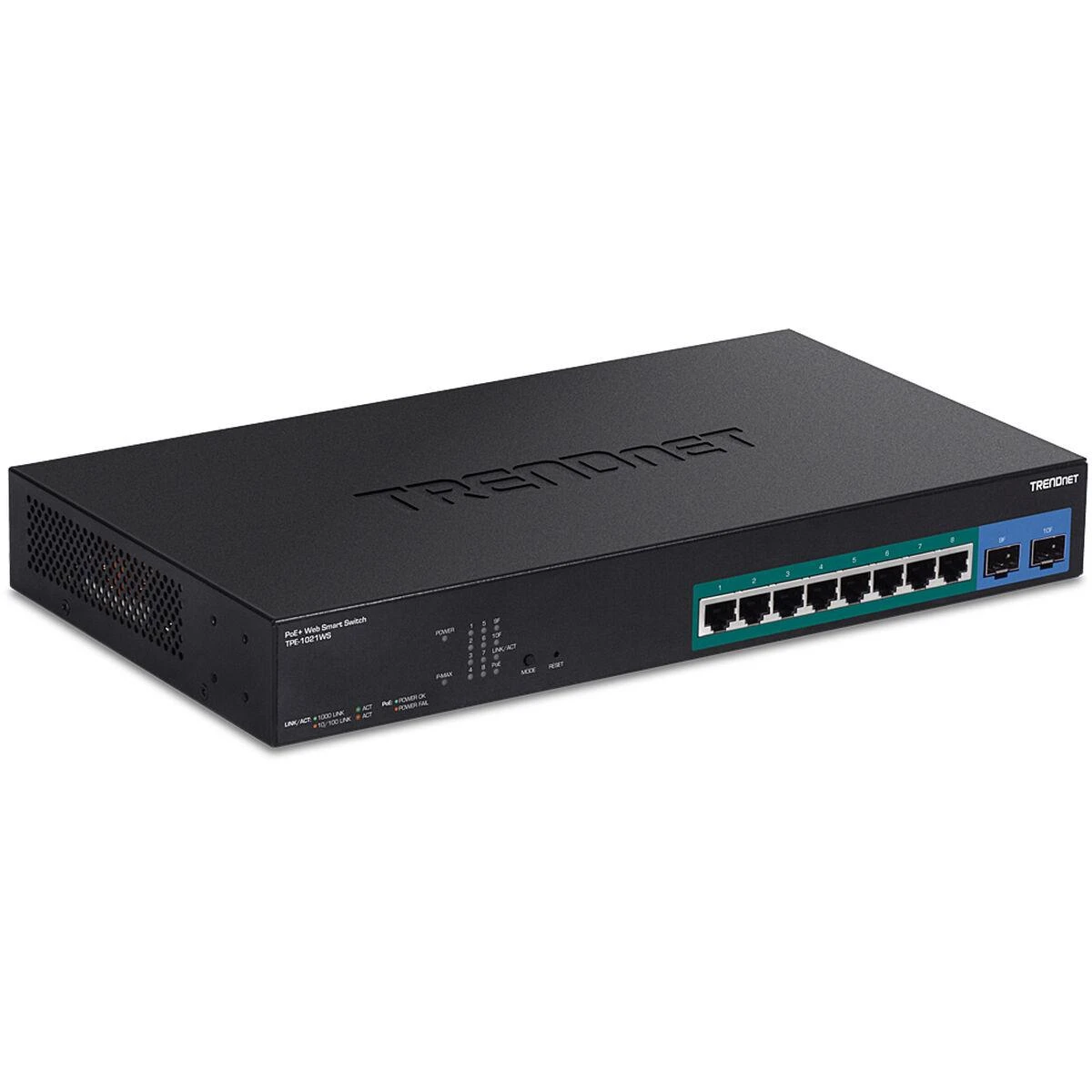 Šakotuvas TRENDnet jungiklis TRENDnet TPE-1021WS 10 prievadų PoE+ Gigabit Web Smart Switch