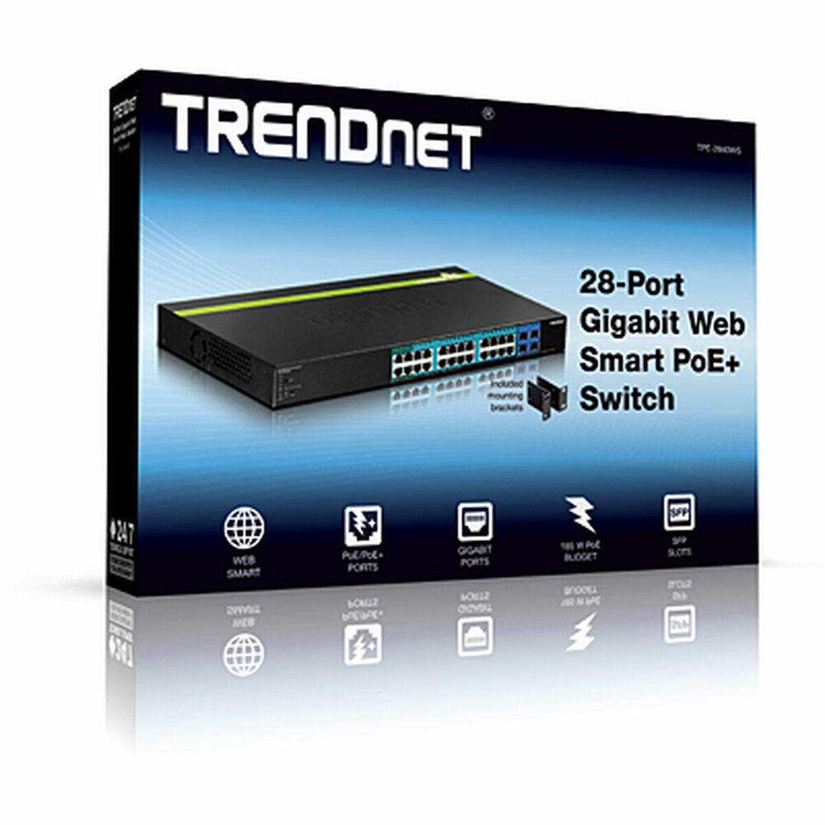 Šakotuvas TRENDnet TPE-2840WS - Tvarkomas - Gigabit Ethernet (10/100/1000) - Visas dvipusis maitinimas per Ethernet (PoE) - Tvirtinimas ant stovo - 1U