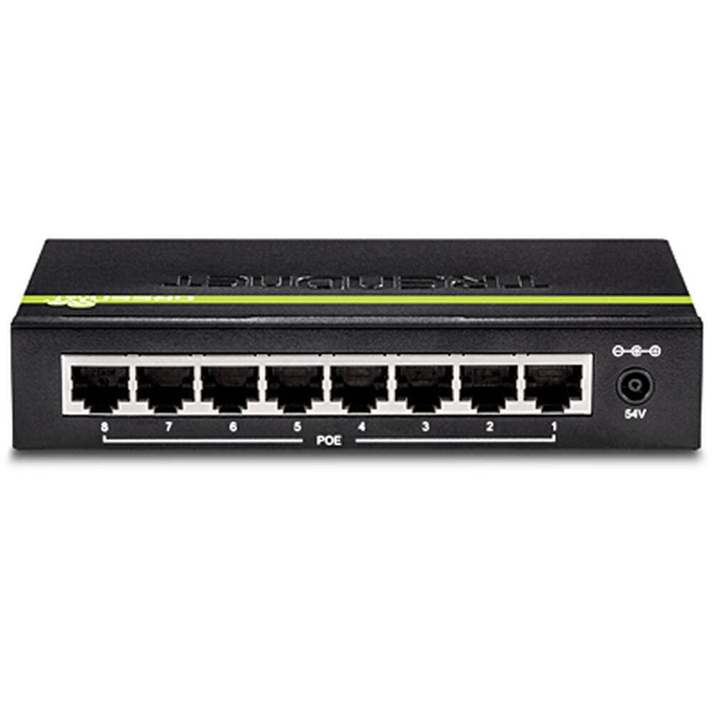 Šakotuvas TRENDnet Switch 8 Port Gbit PoE+ 61W Metall