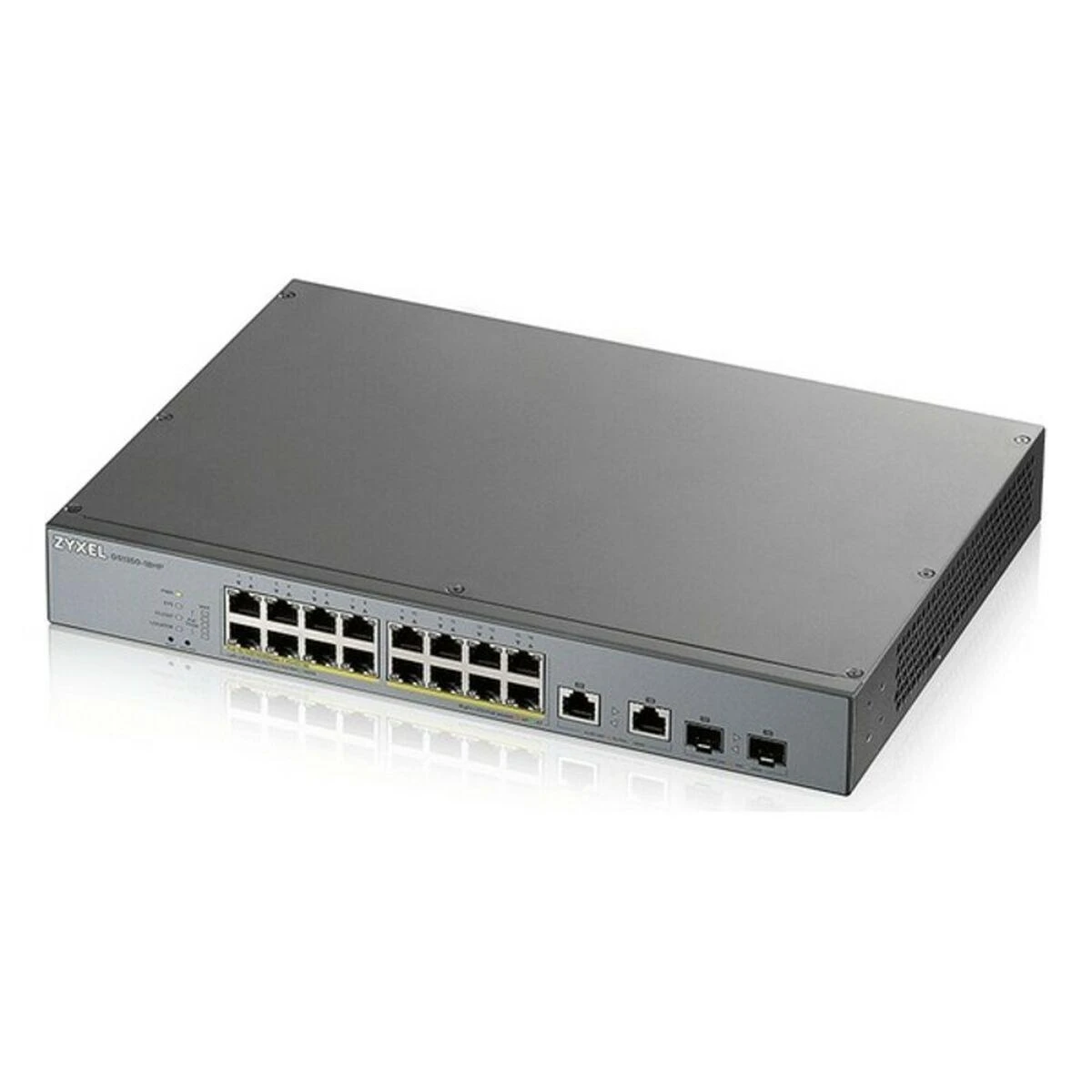 Šakotuvas ZYXEL GS1350-18HP, 18 prievadų valdomas CCTV POE komutatorius, didelio nuotolio, 250 W (1 metų NCC PRO paketo licencija) (5 metų garantija)
