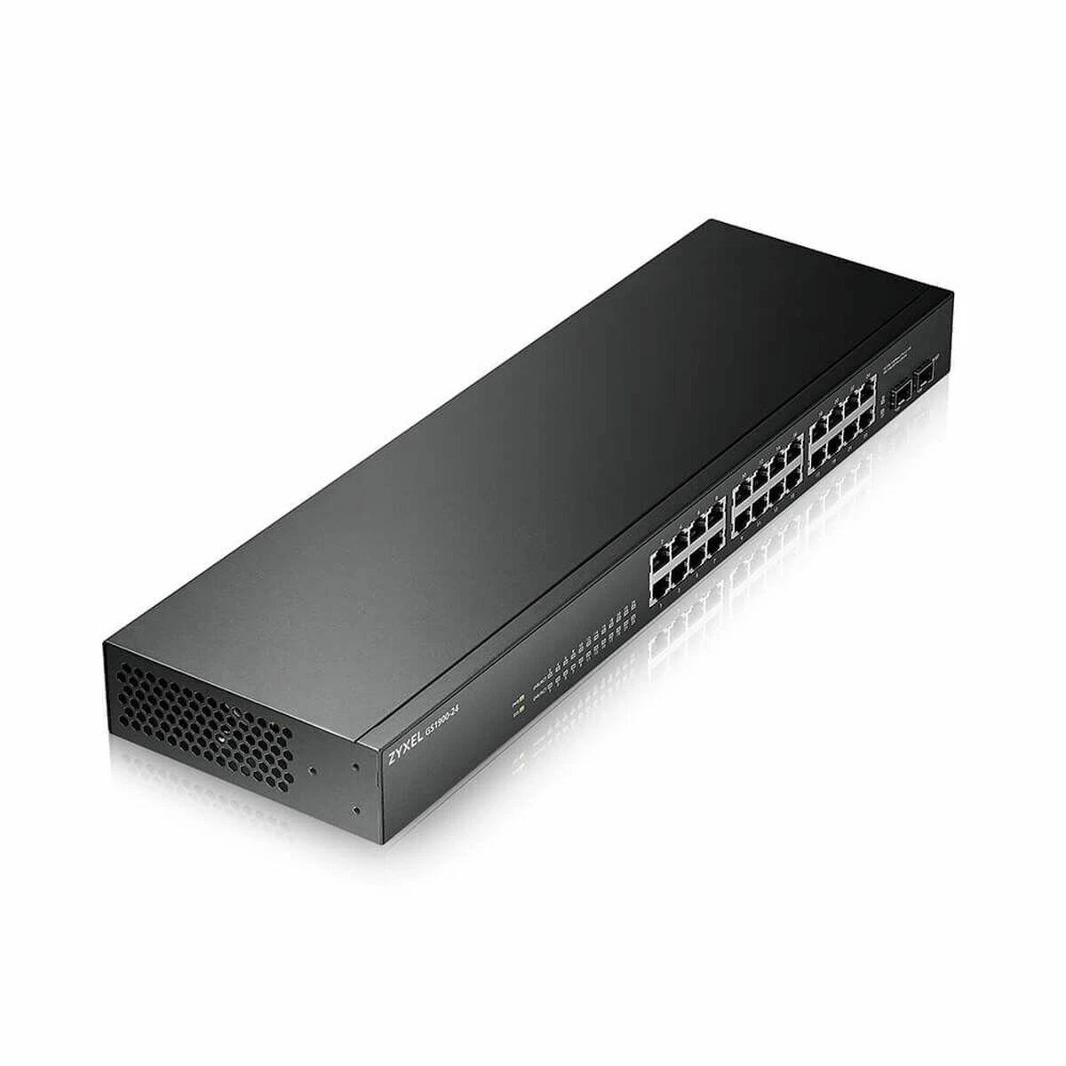 Šakotuvas ZYXEL GS1900-24 V2, 24-PORT GBE L2 SMART SWITCH, RACKMOUNT, FANLESS (5Y WARRANTY)