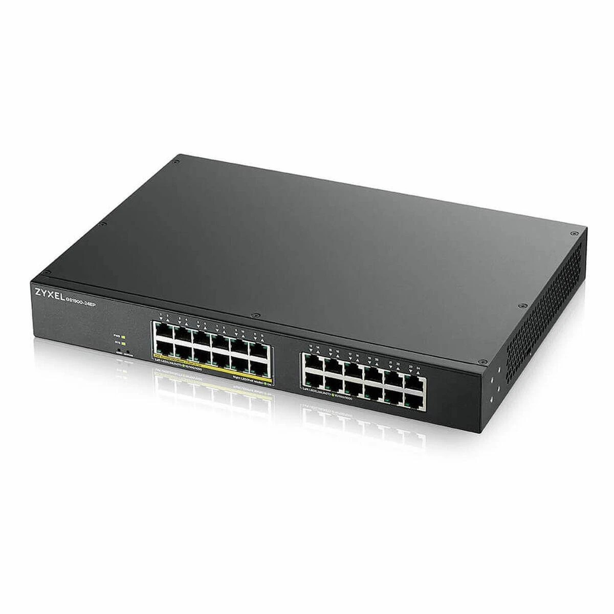 Šakotuvas ZYXEL GS1900-24EP, 24 PORT GBE L2, 12 PORT POE SMART SWITCH, MONTAVIMAS, 130 W (5 M. GARANTIJA)