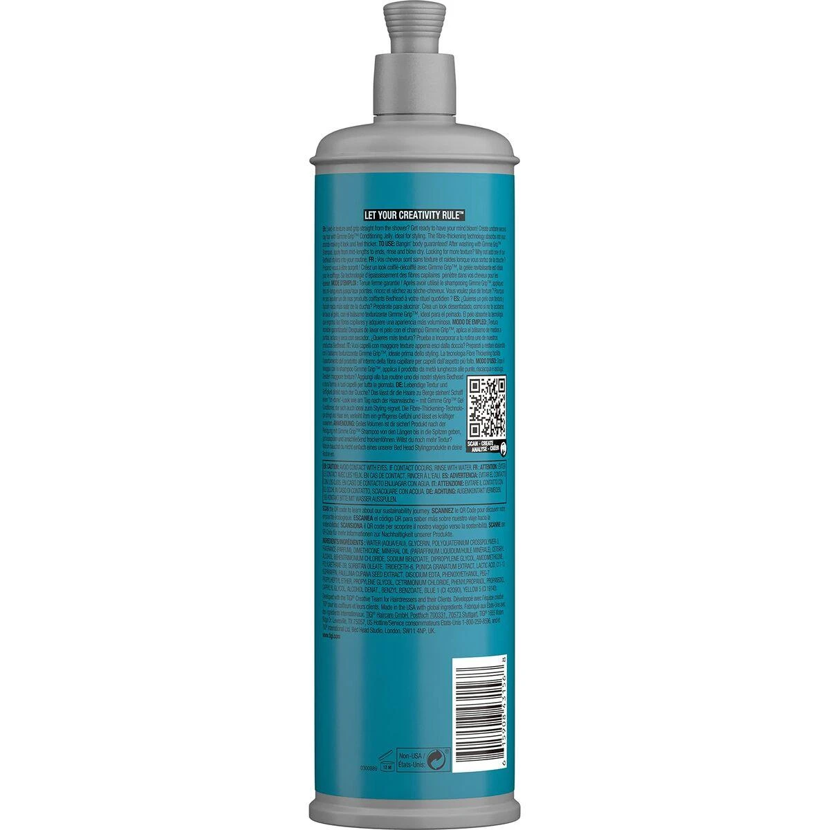 "Tigi Bed Head Gimme Grip Texturizing Conditioning Jelly" gelinis kondicionierius , skirta tankinti ir formuoti 600ml