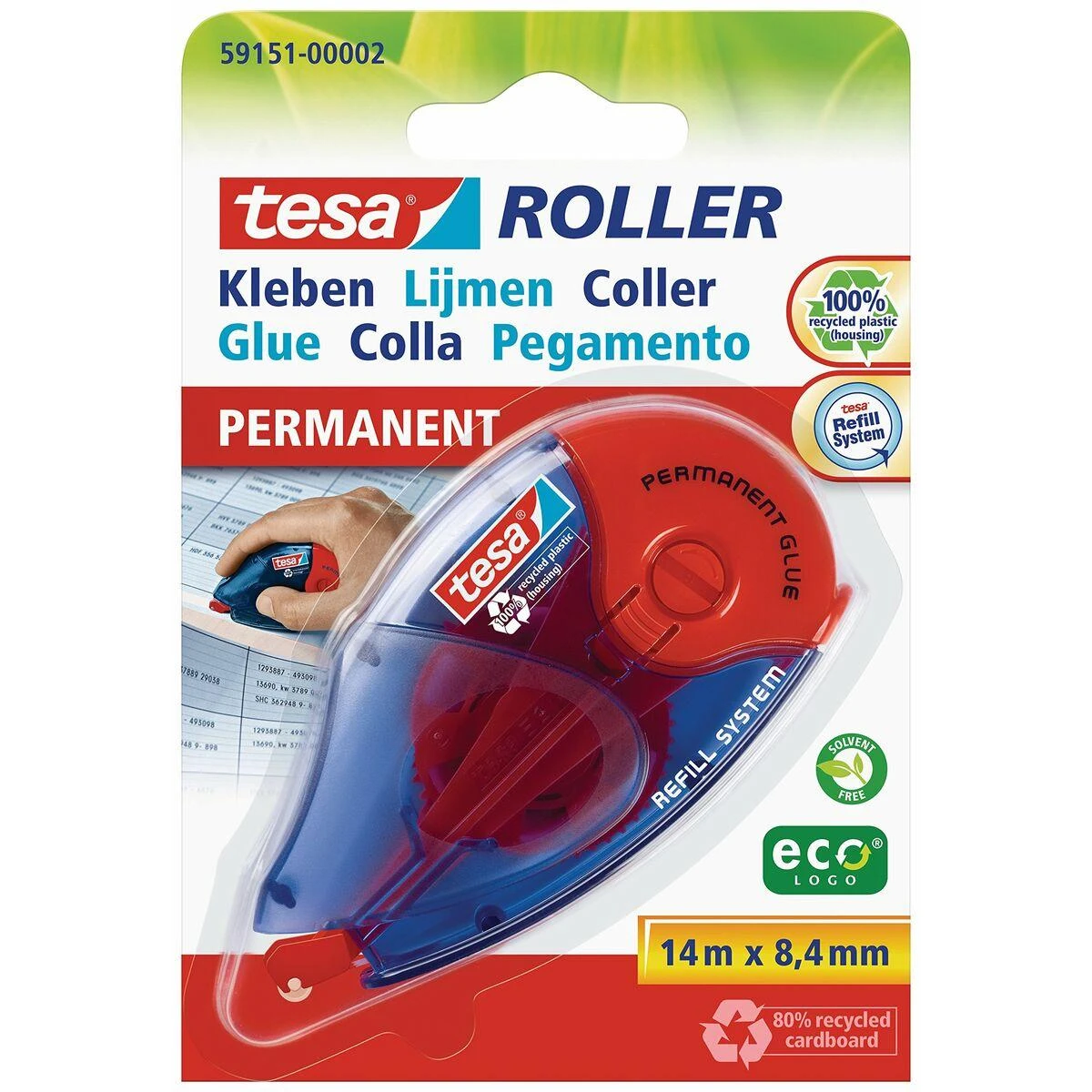 Tesa lipni juosta 8,4 mm 14 m su keičiamu voleliu (59151-00002-05)