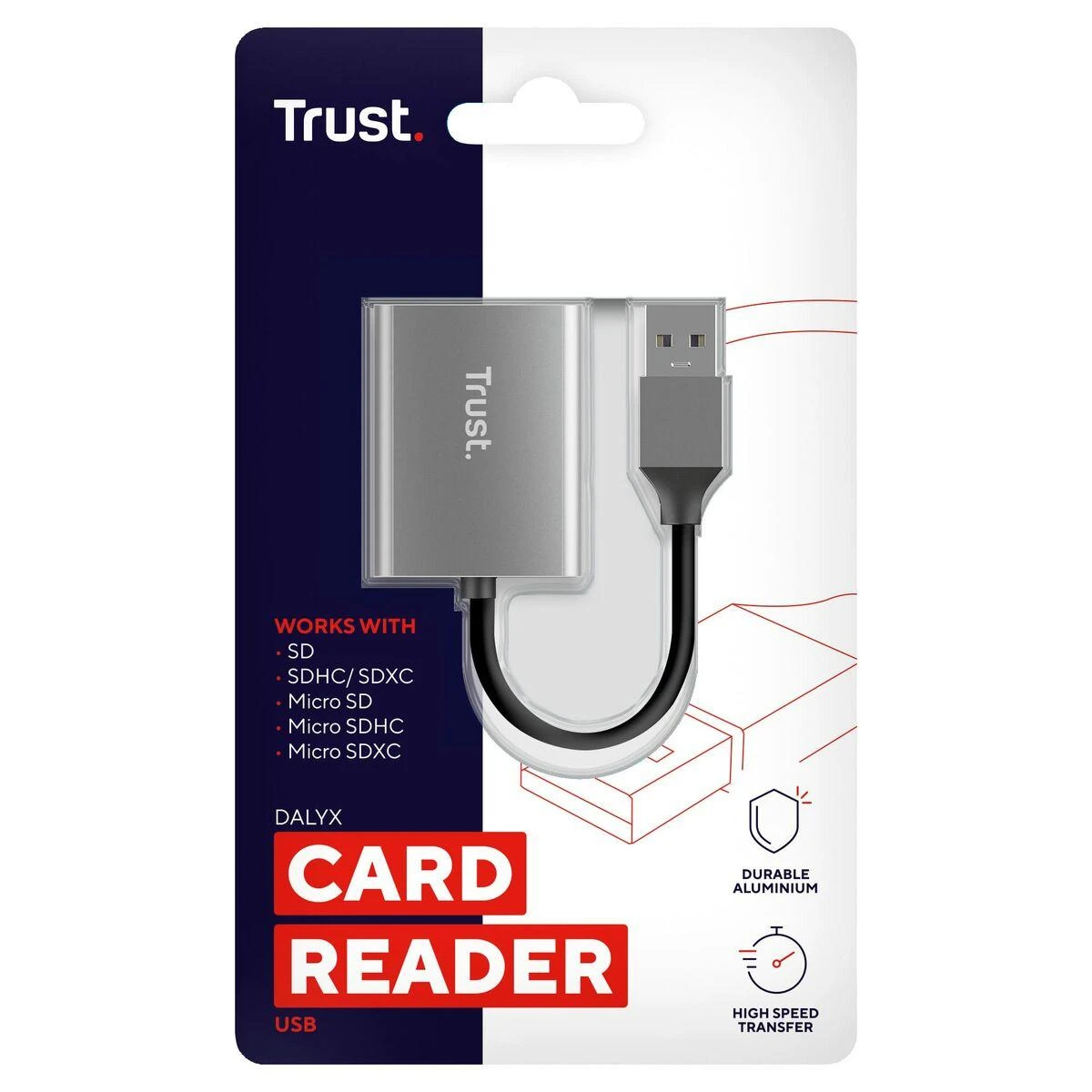 Atminties kortelė SKAITYTUVAS KORTELIŲ TRUST DALYX 24135 USB 3.2