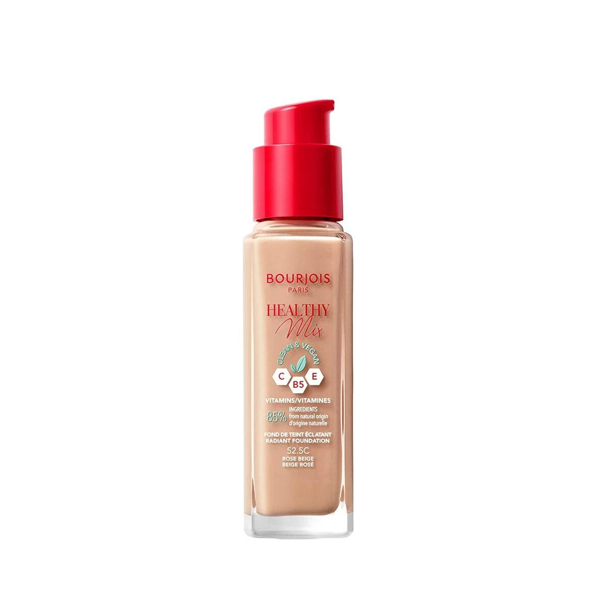 Makiažo pagrindas ,,Bourjois Healthy Mix Radiant Foundation", spalva: 52.5C Rose Beige, 30ml