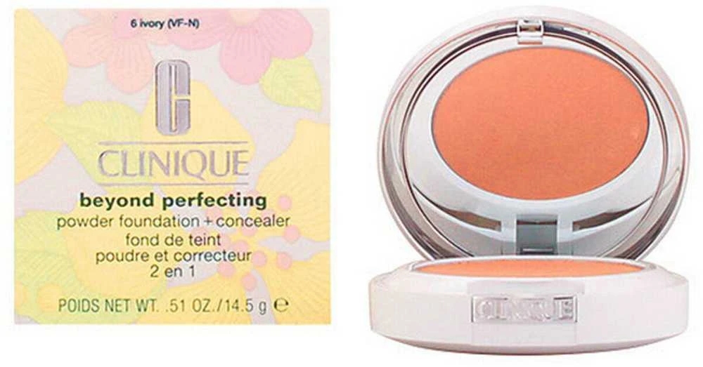 „Clinique Beyond Perfecting Powder Foundation“ pudros pagrindas + kaukė #09 Neutral (MF-N), 14.5 g