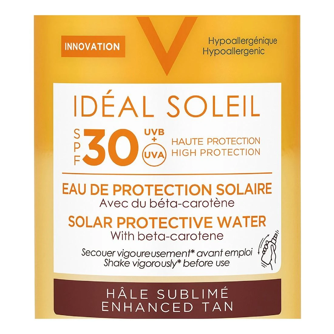 Vichy Ideal Soleil Solar Protective Water Enhanced Tan SPF30+ Apsauginis purškiklis su betakarotenu, 200 ml