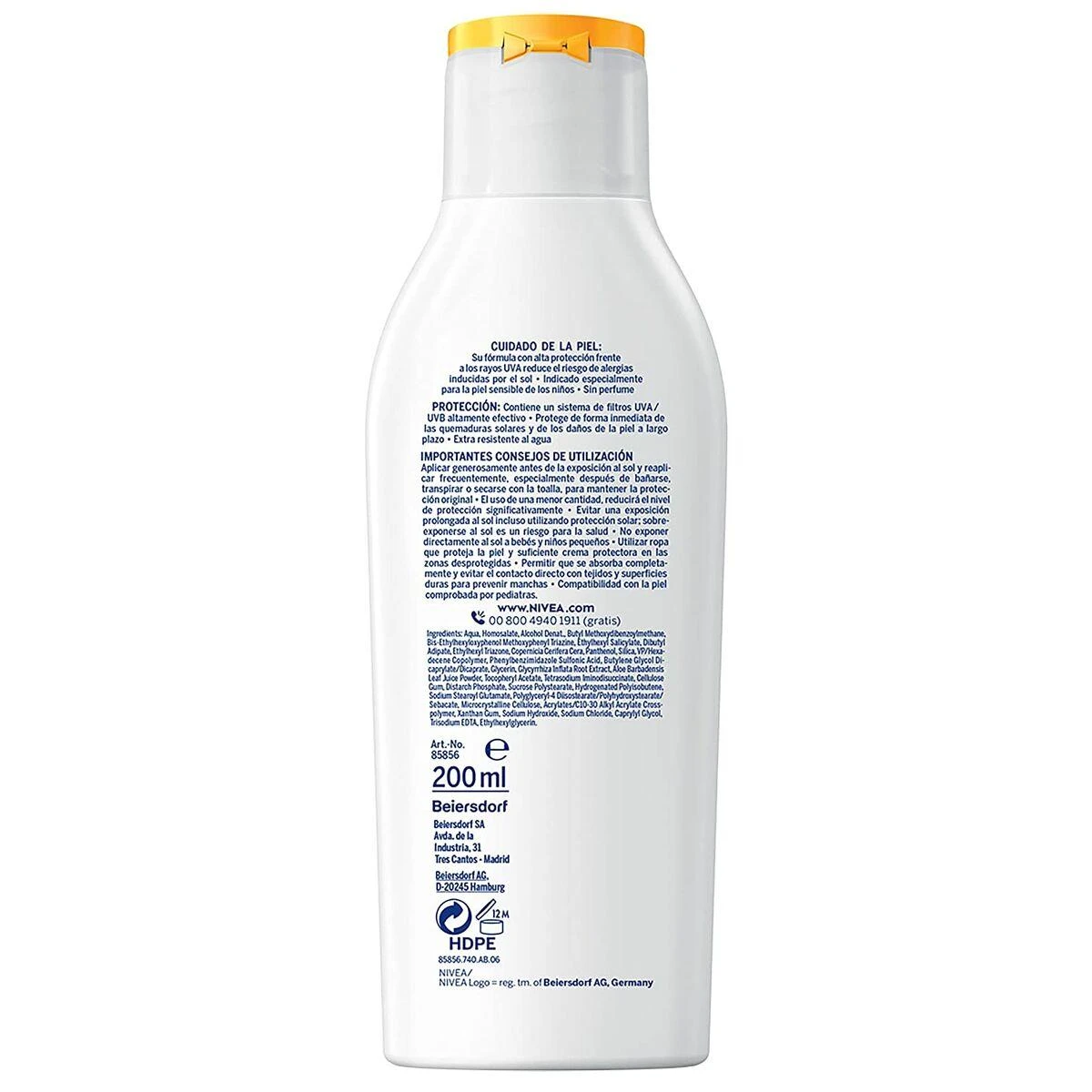 Kremas nuo saulės Nivea Protect&Sensitive Kids 200 ml Spf 50