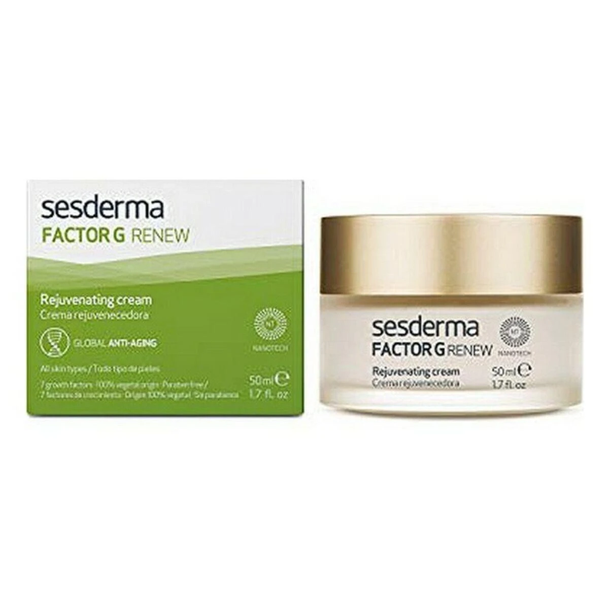 Sesderma Factor G Renew Rejuvenating Kreminis regeneruojamasis kremas, 50 ml