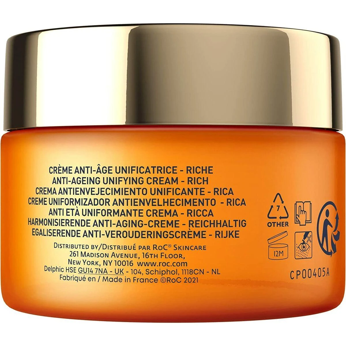 ROC Multi Correxion Anti-Ageing Unifying Cream Rich kremas nuo senėjimo sausai ir dehidratuotai odai, 50 ml