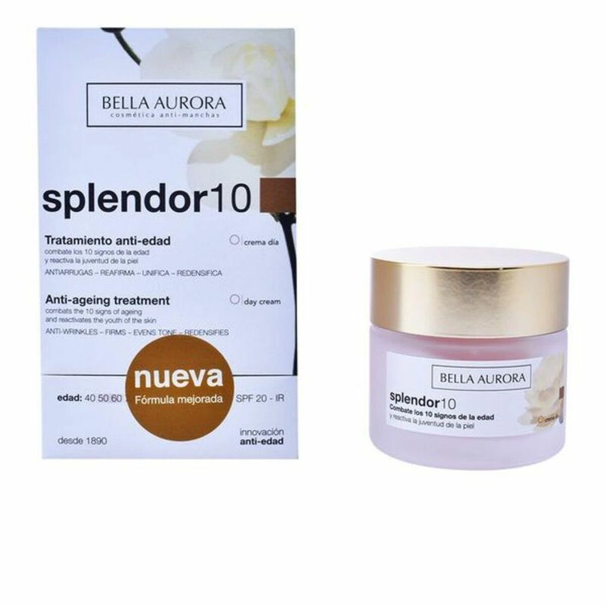 Kremas Bella Aurora Splendor 10 Day SPF20 senėjimą stabdantis kremas 50ml