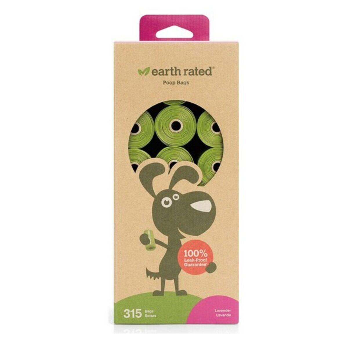 Earth Rated Earth Rated Šunų išmatų maišeliai Eko 21x15 vnt. Levandų spalvos