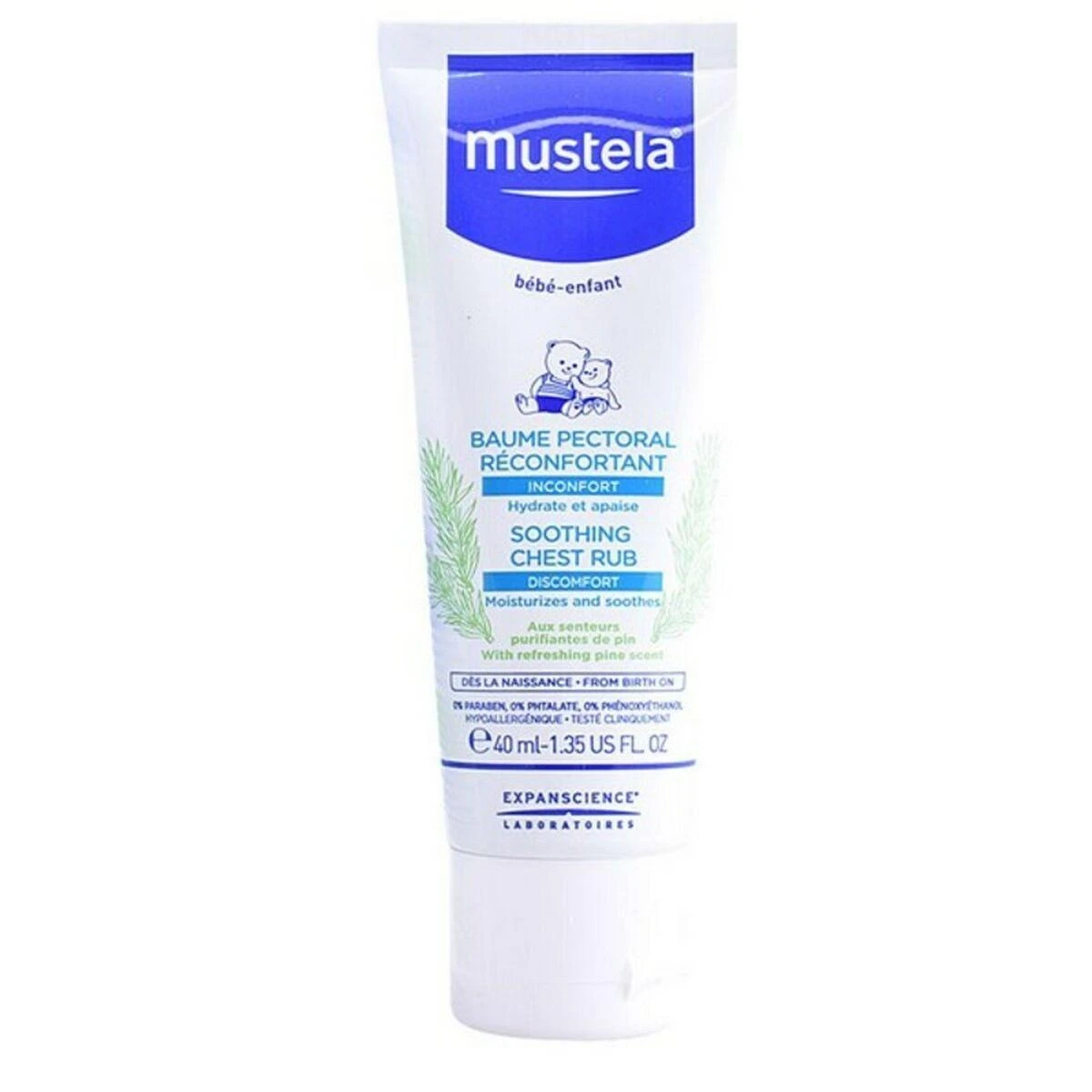 "Mustela" raminamasis krūtinės kremas 40ml