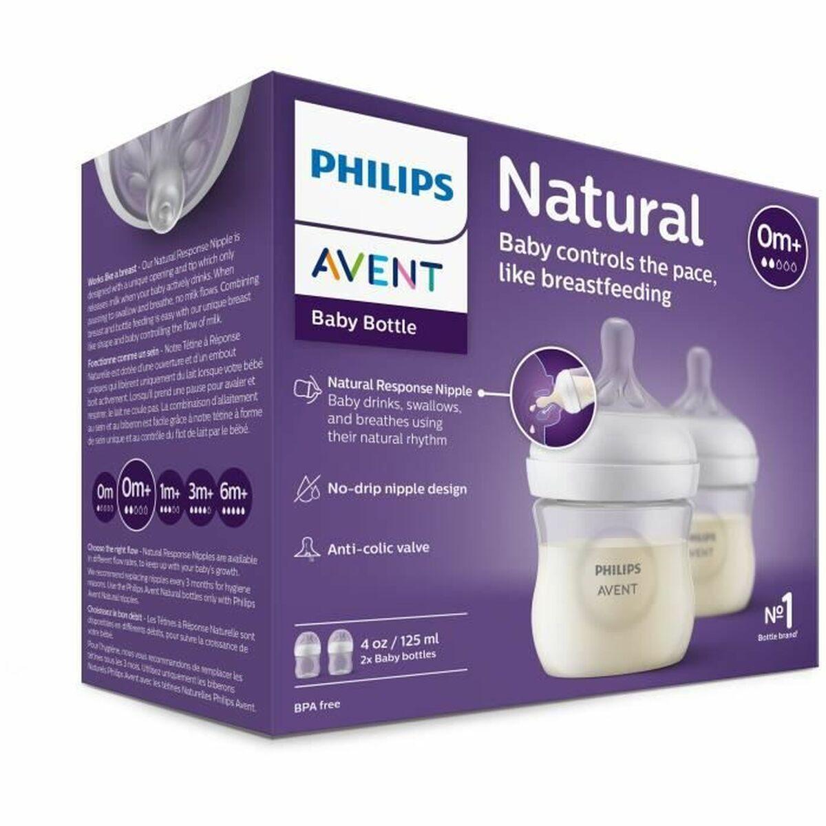 PHILIPS AVENT NATURAL RESPONSE BUTELIUKŲ RINKINYS , 125 ML, 0 MĖN.+, 2 VNT., BALTA