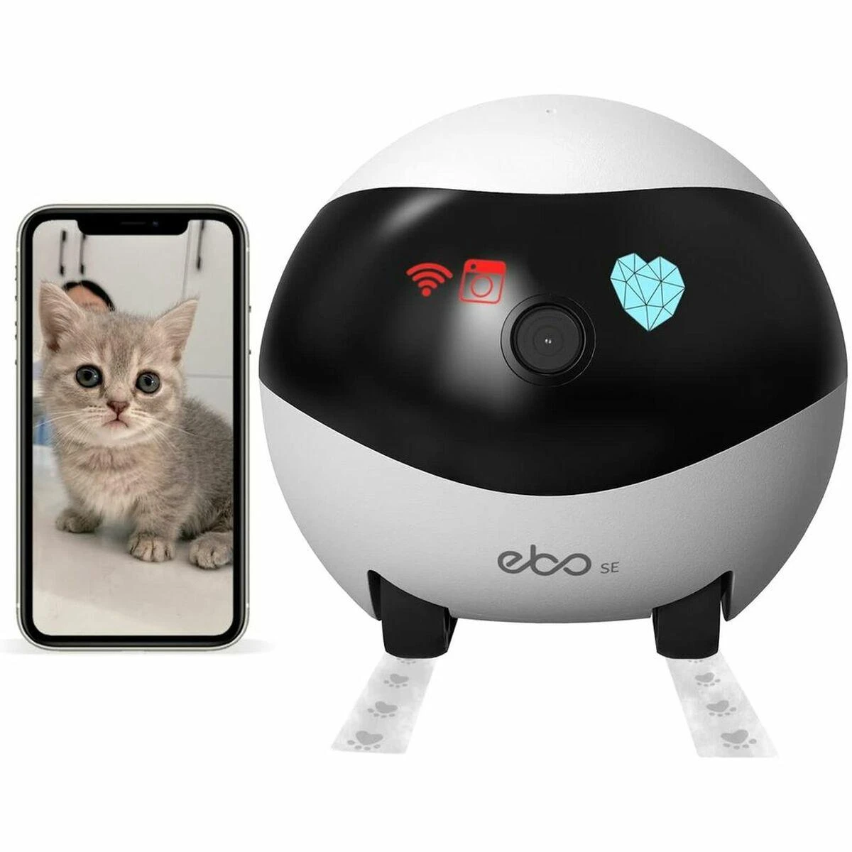 Enabot | EBO SE | Roboto IP kamera | Kompaktiška | 16 GB išorinė atmintis, palaiko daugiausia 256 GB