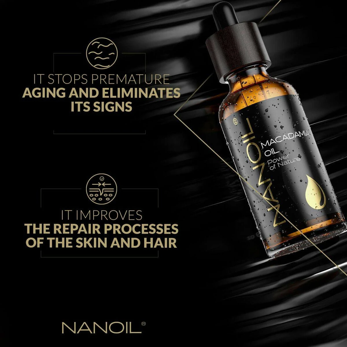 Nanoil "Nanolash Power Of Nature" makadamijų aliejus 50ml