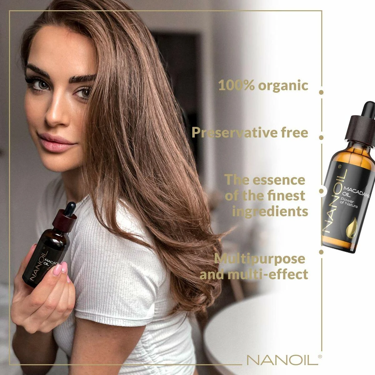 Nanoil "Nanolash Power Of Nature" makadamijų aliejus 50ml