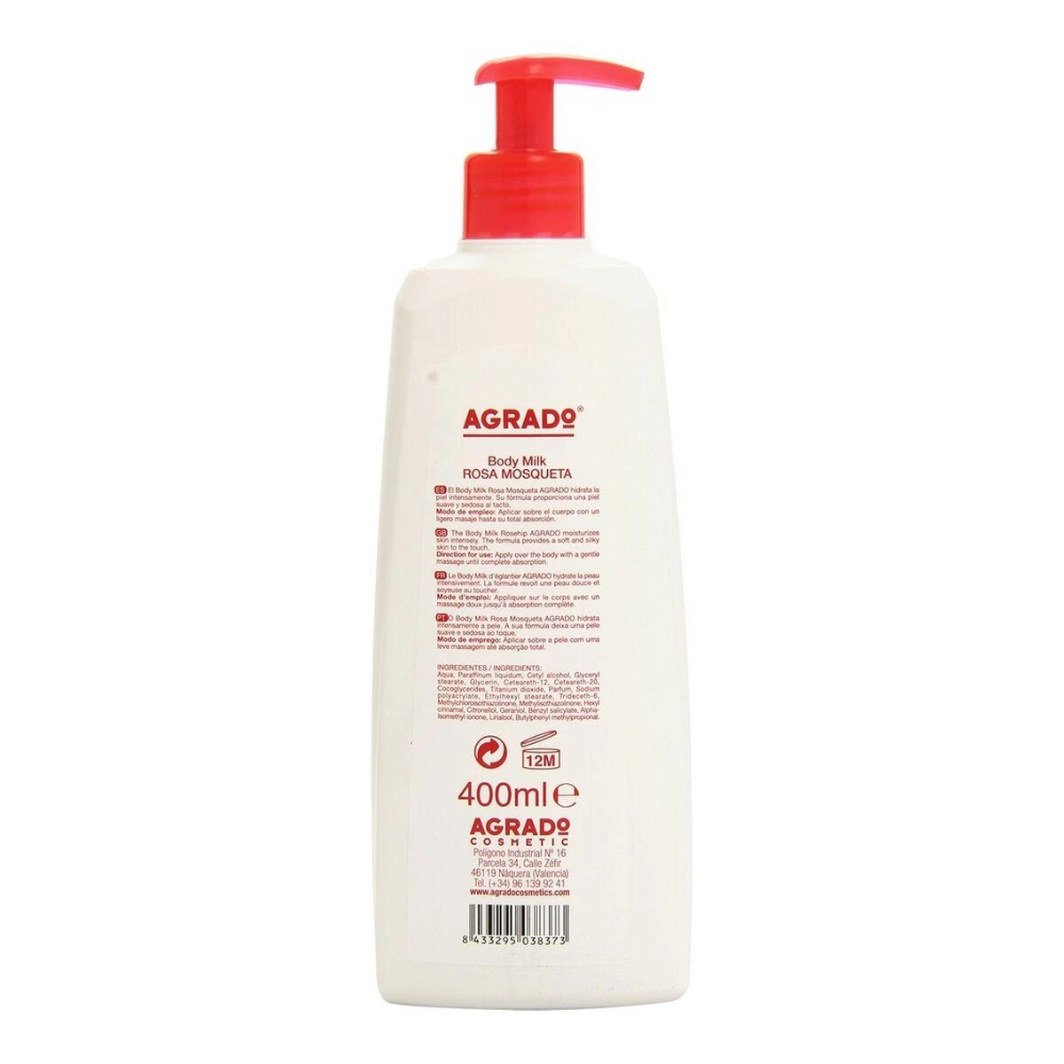 "Agrado" kūno pienelis "Rosa Mosqueta" 400ml